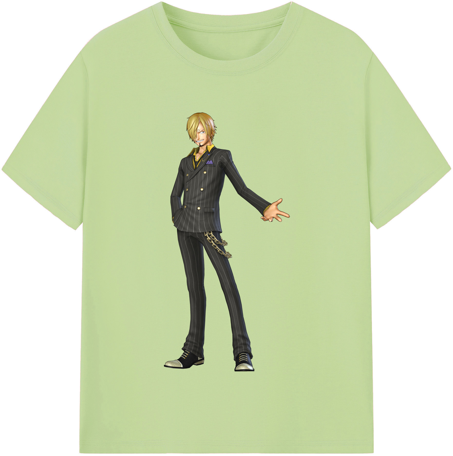 ワンピース サンジ ONE PIECE Sanji 綿100％半袖Tシャツ（フロントプリント）